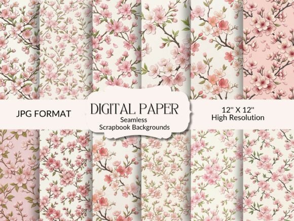 Download Seamless Cherry Blossom Patterns - Premium Resources