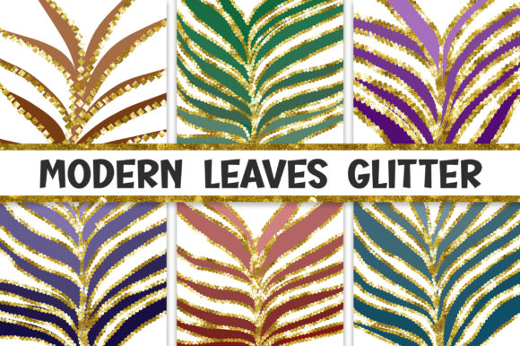Download Modern Leaves Glitter Background - Glitter background Collection