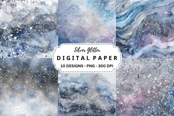 Download Watercolor Silver Glitter Background - Glitter background Collection