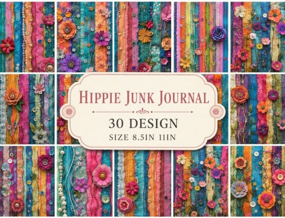Download Vintage Boho Textile Collage Papers - Premium Resources